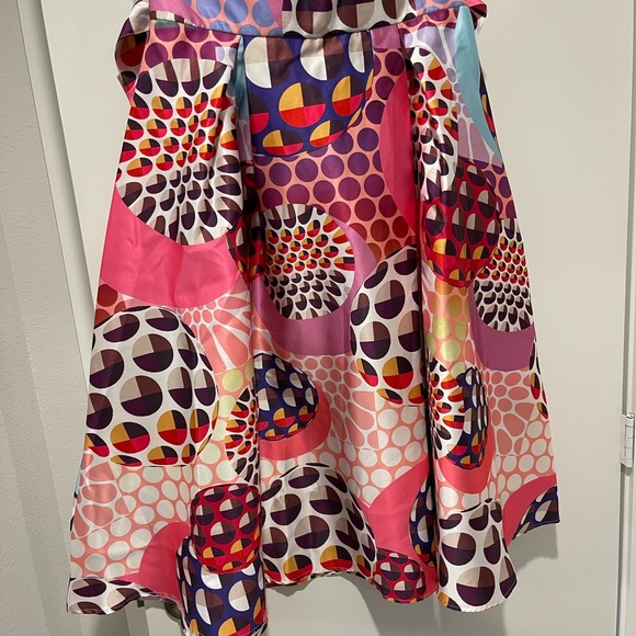 Colorful A-Line Skirt with Geometric Design - Picture 1 of 9